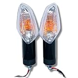 Yecnecty White Lens Motorcycle Turn Signal Light Motorbike Front Rear Indicator Lamp For Honda CBR 250R 300R CB300F CBF125 CBF 150 Stunner