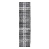 Home Republic Classic Tartan Check Area Rug for Living Room Bedroom Anti-Skid Backing modern Highland Check (Grey, 60 x 230 cms)