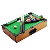 PRITOK Mini Pool Table Game: 20-inch Portable Wooden Game Table, Complete Family Billiards Set for Kids, für Indoor Outdoor Entertainment