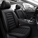 Chifeng 2pc Universal Waterproof PU Leather Front Car Seat Covers for Vauxhall Grandland X Insignia Meriva Tigra Vectra Viva Zafira Tourer Car Seat Protector Auto Seat Cushions