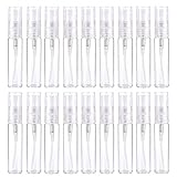 20 Pcs Mini Spray Atomizer Empty Bottles, Portable Mist Plastic Refillable Sample Bottle, Travel Spray Perfume Bottles with Atomizer Pump for Liquid Makeup Tool (3ml)