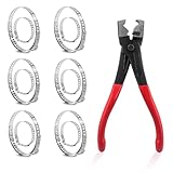 13 Pcs Heavy Duty Hose Clamp Pliers with CV Boot Clamps, CV Boot Clamp Pliers for Most Cars (Red)
