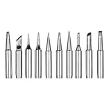 Gasea 10pcs 900M Soldering Tips Replacement Solder Iron Tips Kit for Hakko, Radio Shack, TENMA, ATTEN, Quick, Aoyue, Yihua Solder Station