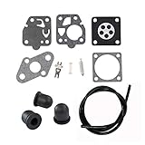 HURI Carburetor Repair Kit Primer Bulb For Kawasaki TD24 TD25 TD33 TD40 TD48 TG20 TG24 TG25 TG33 Trimmer Strimmer Carb Kit Rebuild Kit Fuel Hose Line