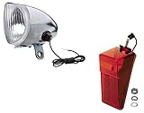cyclingcolors bike dynamo light set 6V bulb : chrome front + rear lamp with reflector vintage mudguard bicycle MTB