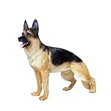 Healifty German Shepherd Figurine Animal Dog Figure Toy Garden Dog Statue Wolfdog Puppy Statue for Outdoor Lawn Yard Garden Statue Ornament