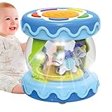 Baby Musical Drum Toy - Sensory Light Up Carousel Toy for 1 Year Old | Rotating Early Learning Educational Toys with Music & Sounds for Toddler 12-18 Months (Batteries Not Included)