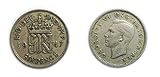 Coins for collectors - Circulated British 1947 George VI Sixpence / Six pence 6p Coin / Great Britain