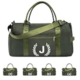 Gifts for men - Gym Bag for Men - Fitness Workout Sports Travel Duffle Bag with Wet Pocket & Shoes Compartment Father's day, Birthday or Anniversary for Men, Dark Green, J, Gym Bag With Personalized