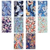 HEALLILY Cotton Craft Fabric Bundle Japanese Style Patchwork Quilting Sewing Patchwork Different Pattern DIY Scrapbooking Artcraft for Handwork 10PCS