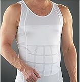 Creative Handy Date Night Ideas Mens Slimming Vest/Instant Abs/Mens Gym Wear/Mens Slimming Body Shaper Belt Underwear/Waist Training Corsets For Men/Mens Bodysuit (WHITE, L)