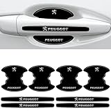 8PCS Car Door Handle Sticker, for Peugeot 107 108 206 207 208 307 308 406 407 508 607 806 807Transparent Car Door Handle Scratch Protectors Door Bowl Paint Protection Film