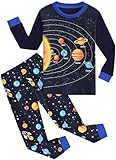 Little Hand Toddler Boys Planet Solar System Pyjamas Sets Kids Long Sleeve Pjs Cotton Sleepwear Nightwear Boys Clothes Age 6-7 Years