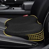 kingphenix Wedge Car Seat Cushion: Memory Foam Truck Seat Cushion for Car Seat Driver - Sciatica and Back Pain Relief - Enhancing Driving Comfort -Black