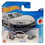 Hot Wheels Subaru BRZ Die-Cast Model Car, 1:64 Scale, White Racing Edition, 48/250 (short card)