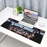 LOGMOR Airplane Aircraft Cockpit Large Mouse Pad, Extended XXL Gaming Mouse Pad 31.5x12 Inch, Waterproof Desk Mat with Stitched Edge, Non-Slip Keyboard Mousepad for Office & Home