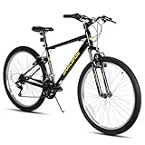 Hiland 26 Inch Mountain Bike, 18 Speed MTB for Men Women, Adult Mountain Bike with V-brakes, Black