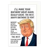 Edition Seidel Premium Birthday Card with Envelope Greeting Happy Birthday for Him or Her Friend Bestie Man Woman Husband Wife Colleagues America Funny Quote (G3689 SW024)