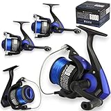AP Coast 6000 Sea Fishing Reel Fixed Spool Beach Pier Boat Rock 20lb Line Blue