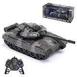 1:20 Scale RC Army Military Tank - 2.4GHz Remote Control Toy with Realistic Sounds & Lights, for Kids & Adults