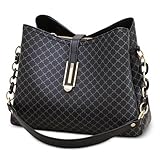FORRICA Shoulder Bag Women Handbag Retro Crossbody Bag Ladies Cross Body PU Leather with 3 Large Pockets for Work Dating Shopping Black