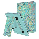 FINTIE Stand Case for 6" All-New Kindle (11th Generation)- 2024/2022 Release, PU Leather Cover with Card Slot & Hand Strap for Kindle 11th Generation 2024 e-Reader, Z-Shades of Blue