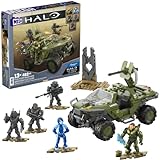 MEGA Halo The Series Vehicle Building Toys Set, FLEETCOM Warthog ATV with 469 Pieces, 5 Micro Action Figures, Poseable Articulation, Kids and Fans, HNC57