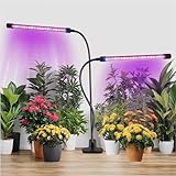 Uonekamo Uv Light for Plants,Grow Lights for Indoor Plants Full Spectrum,10 Brightness Levels,Auto On Off Timer 3/9/12Hrs, Dimmable & 3-Color Changing, Simulation of Sunlight