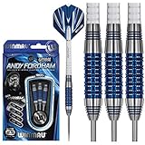 WINMAU Andy Fordham Special Edition Tungsten Steeltip Darts Set 24g with Prism Flights and Shafts (Stems)