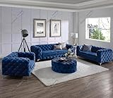 Snooze Velvet Monaco 3 and 2 Seater Sofa Sets, Corner Sofas For Living Room, Upholstered Plush Fabric 3 Seater Sofas (Black Velvet, 3+2 Seater)