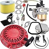 ZAMDOE GX160 Carburetor Kit for Honda GX140 GX 160 GX200 GX168 GX120 5HP 5.5HP 6.5HP 212cc Engine, with Recoil Starter Air Filter Ignition Coil Gasket Spark Plug