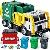 JOYIN Toys for 3 4 5 6 7 8+Years Old Boys, Garbage Truck Toys, Bin Lorry Toy,Realistic Big Garbage Truck with Lights and Sounds,Front Load Dumpster,Trash Bins with Trash Cards,Birthday Gifts for Boys