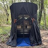 SA&MC SUV Tent Tailgate Shelter Privacy water repellent Black Portable Changing Room for Biking Toilet Shower Sleeping Beach Swimming L:W:H:4.9ft:4.9ft:7.5ft 6pcs Pegs, 4.9ftx4.9ftx7.5ft (TGTent2022)
