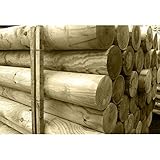 Ruby Horse Show Jump Poles - Machined Wood Jumping Pole 1.8m x 4" (100mm) (3)