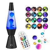FOOING Liquid Motion Lamp, 17 Color Changing Night Light with Remote Control, 14.5" Nighlight Home Decor Mood Lighting for Bedroom Office, Relaxing Table Lamp for Kids Adults Gifts-Black