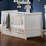 Obaby Stamford Sleigh Classic Cot Bed - White