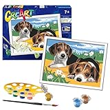 Ravensburger CreArt Jack Russell Puppy Paint by Numbers Kits for Children & Adults Ages 7 Years Up - Kids Craft Set - Animals, Dogs