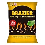 Brazier Pack of 2 Smokeless Clean Burning Coal for Open Fires and Multi Fuel Stoves; Burns 24% Hotter than House Coal, 40Kg