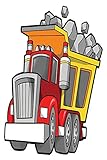 Kids Dump Truck: 6x9 College Ruled Line Paper 150 Pages
