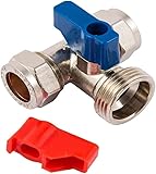 hep® Washing Machine, Dishwasher Appliance Valve Tap Tee Handle, 15mm x 3/4-inch BSP