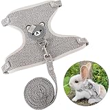 1 Piece Rabbit Leash Adjustabl Rabbits Harness Elastic Lead Rabbit Accessories Pet Leash Breathable Harness Pet Harness and Elastic Lead