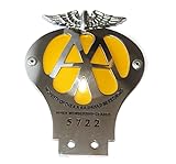 AEspares Vintage Brass Chrome Compatible with AA Association Membership Car Bike Badge Emblem Big