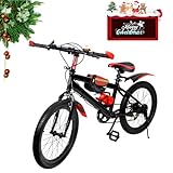 WSIKGHU 20 Inch Mountain Bike, 7 Speed MTB Bicycle for Kids Ages 8-13, Premium City Bicycle With Fenders, Water Bottle & Storage Bag (130-150cm, Max 85kg)