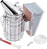 Bee Hive Smoker Stainless Steel Beekeeper Tool Kit with Heat Shield 2 Type Hive Tools Beekeeping Equipment Gekufa