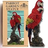 G&H Decor Parrots Garden Birds 46cm Statue - Hand Painted Parrot Ornaments for the Home - Bird Ornaments for Garden - Weather Resistant Bird of Paradise Ornaments - Parrot Figurine - Tropical Macaws