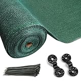 FB FunkyBuys Garden Screening 1x10m for Outdoor Protection - Privacy Screen & Summer-friendly Privacy Netting for Balcony & Patio - Tear Resistant Windbreak Fence Screening GREEN, 90gsm