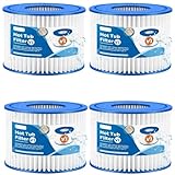 FIND A SPARE 4x Replacement Hot Tub Filters – Compatible with Bestway Cartridge Type VI – Fits All Lazy Lay Z Spa Models (Hawaii, Miami, Paris, Vegas, Monaco, Palm Springs)