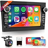 [2G+64G] for Vauxhall Corsa Astra Vivaro Zafira Car Radio Stereo with Wireless Carplay/Android Auto/GPS/WiFi, Hodozzy 7" IPS Touch Screen Car Radio Bluetooth Mirror Link FM/RDS EQ SWC Reverse Camera