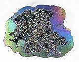 Luxury Rainbow Celestial Aura Quartz Geode Cluster Druzy Crystal Healing Mineral Gift-Boxed Gifts for Friends Women Home Office Decor