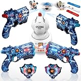 VATOS Rechargeable Laser Tag Set with Projector, 2 Players Toy Gun of Projector with Digital LED Score Display,Shooting Battle Games with 3 Targets, Perfect Family Activity Toy for Kids, Teens, Adults